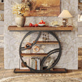Huuger 41.3 Inch Entryway Table with Artistic Curved Metal Frame,Sofa Table