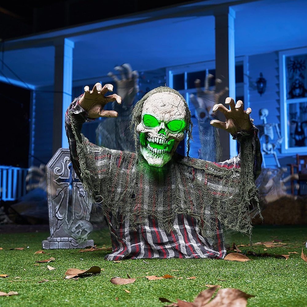 JOYIN Halloween Animatronics Decorations Outdoor, Animated Zombie Groundbreak...
