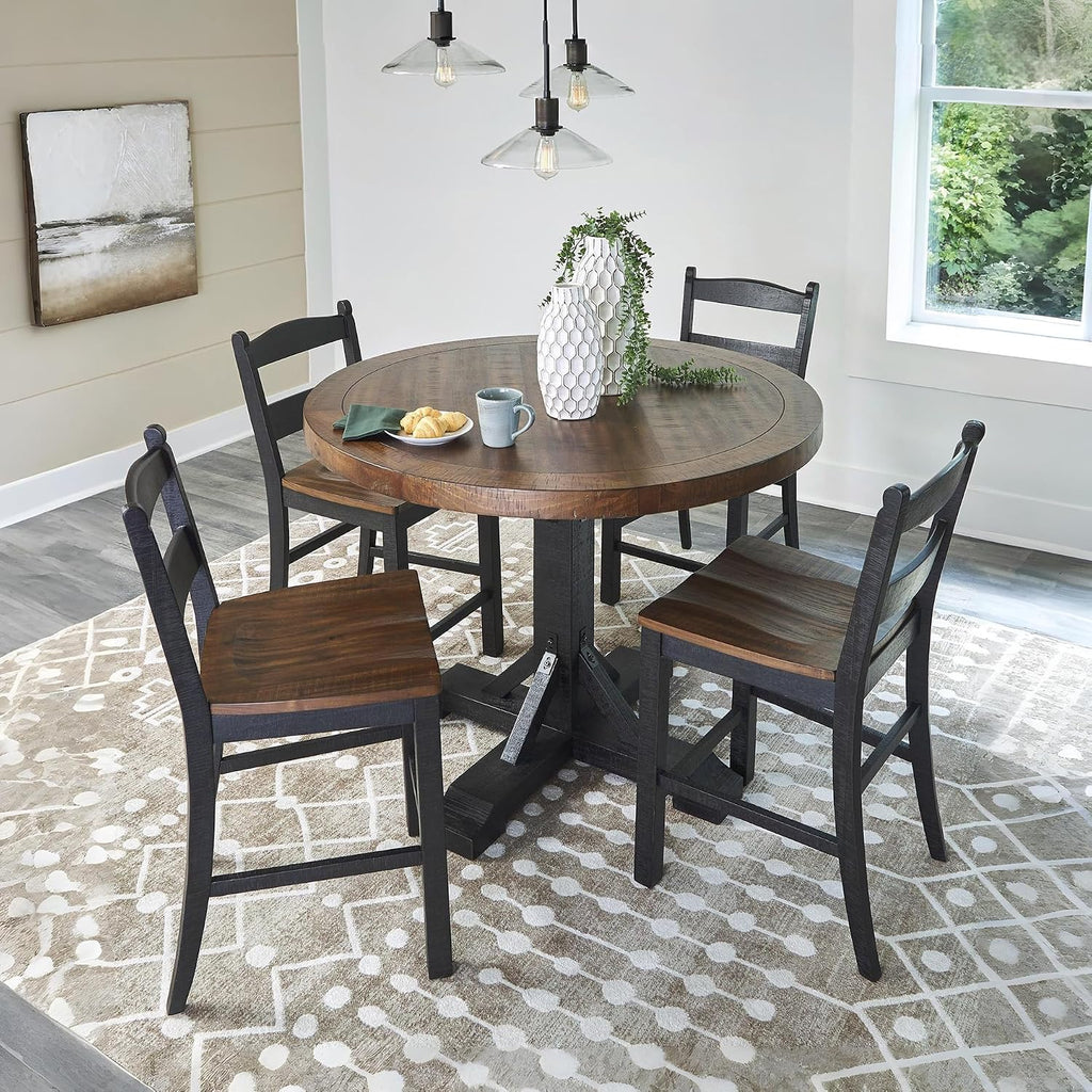 Signature Design by Ashley Counter Height Bar Stools, Set of 2, Farmhouse