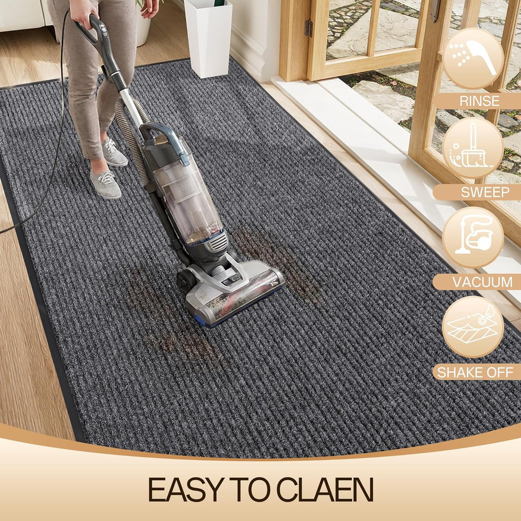 Amyracel Front Door Mat, Heavy Duty Waterproof Indoor Outdoor Doormat 3'x6'