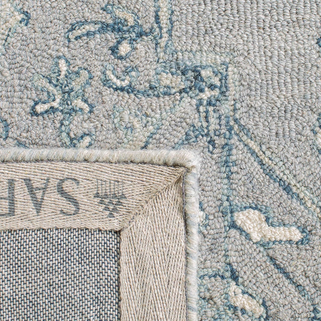 SAFAVIEH Micro-Loop Collection Area Rug - 10' x 14', Light Grey & Ivory, Handmade Shabby Chic Wool, Ideal for High Traffic Areas in Living Room, Bedroom (MLP504F)