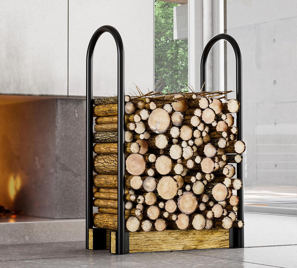 Fire Beauty Adjustable Firewood Rack, Indoor Outdoor Log Holder(Adjustable)