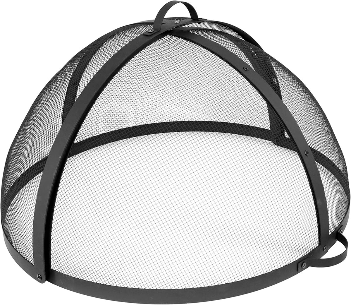 Sunnydaze Outdoor Fire Pit Screen Cover, Round, Easy Access Door, 36" Dia