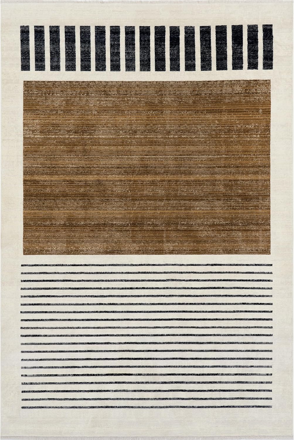 NULOOM Keeva Beige Fringed Performance 3' 3" x 5', Keeva Beige Soft and Cozy, High Traffic, Easy Clean, Durable Area Rug for Bedroom, Living Room, Dining, Den, Foyer, Entryway