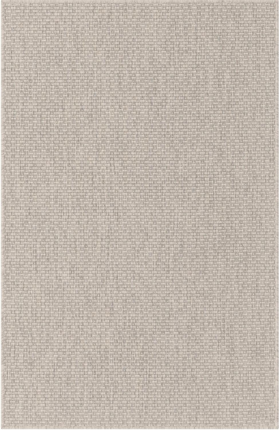 Rugs.com - Outdoor Solid Rug – 3' 1 x 5' 3 Light Gray Indoor/Outdoor Rug – Washable and Stain-Resistant, Perfect for Patios, Decks, and Porches