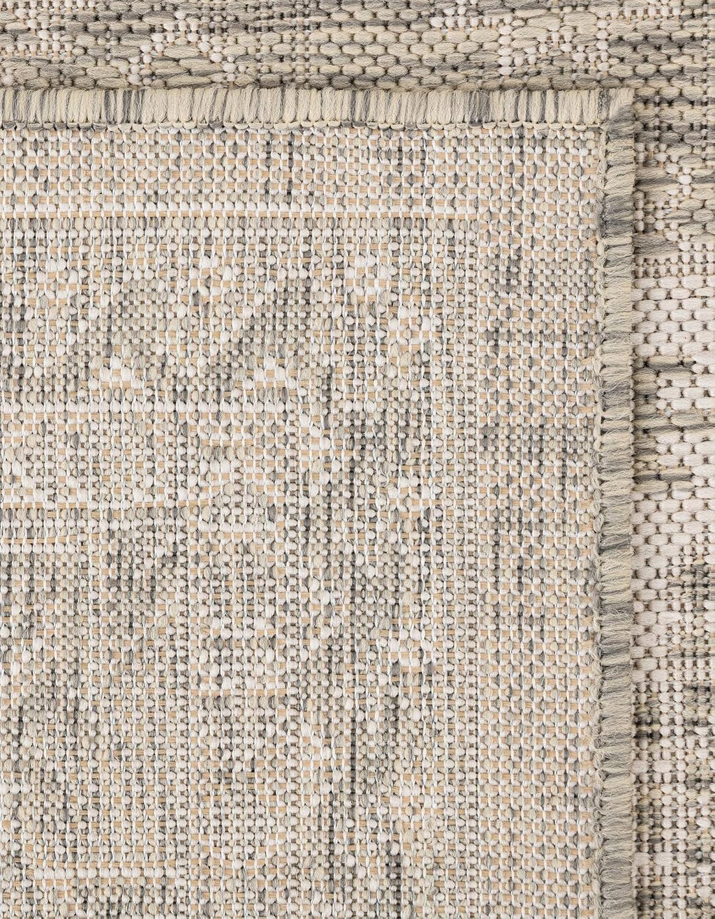 Rugs.com - Outdoor Aztec Rug – 2' x 3' 1 Light Gray Indoor/Outdoor Rug – Weather Resistant Flatweave for Patios, Decks, and Porches