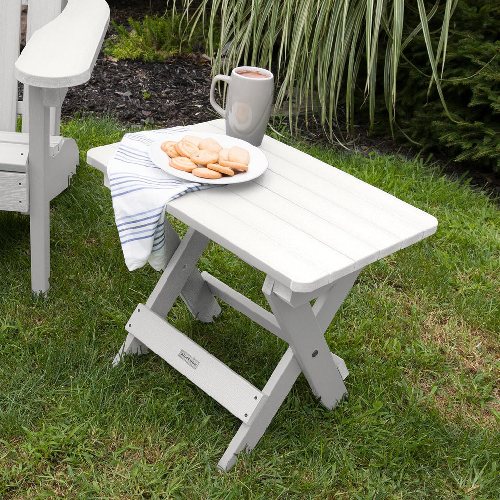 highwood Folding Adirondack Side Table, White