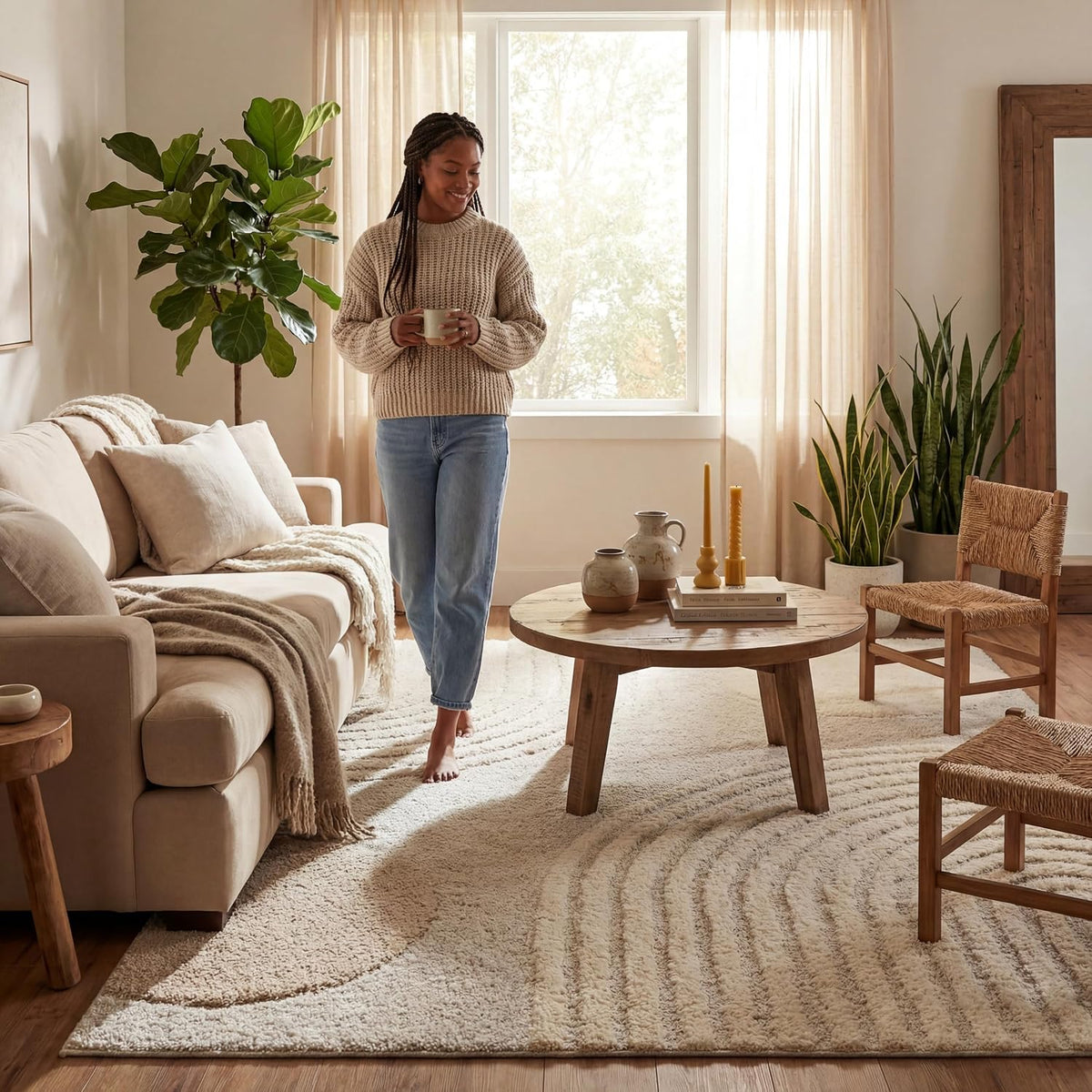 nuLOOM Gloria Beige Abstract Power Loomed Area Rug, 12' x 15'