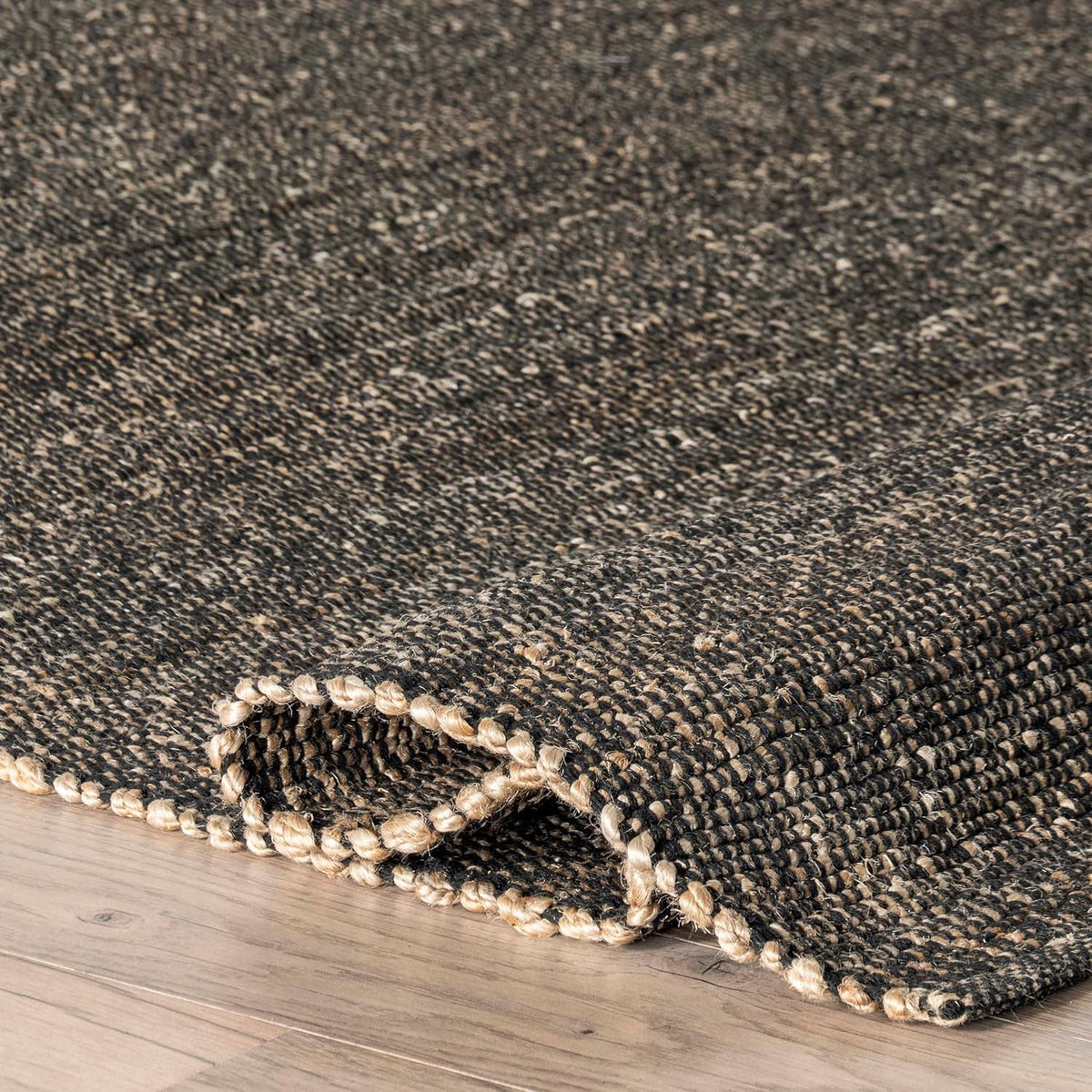 nuLOOM Elfriede Charcoal Solid Flatweave Area Rug, 12' x 15'