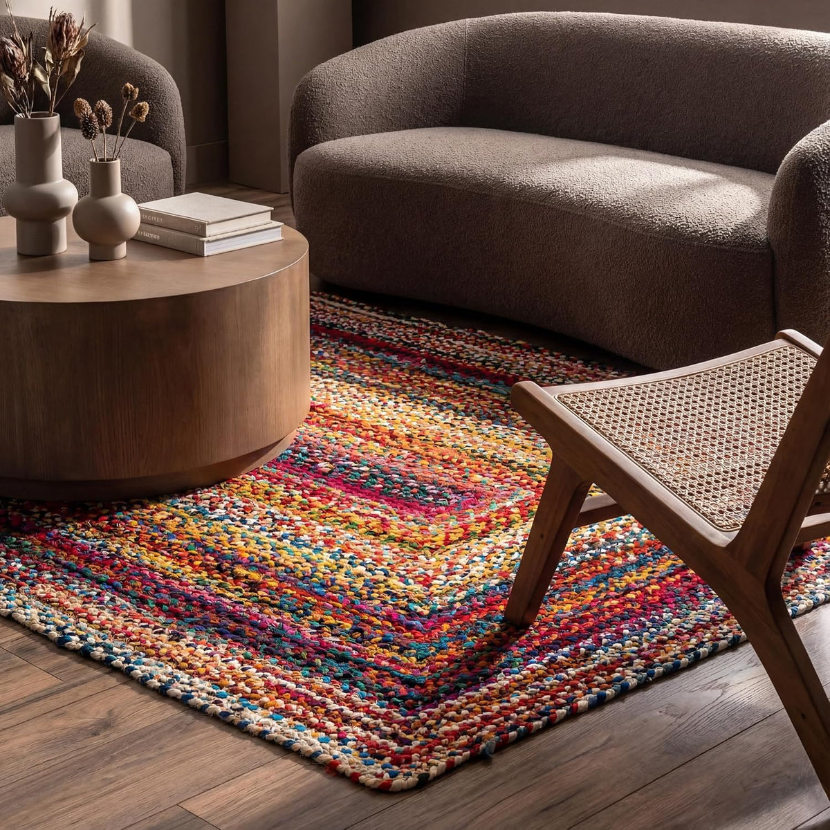 nuLOOM Tammara Multicolor Ombre Braided Area Rug, 8' x 10'