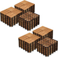 Yaheetech 54PCS Acacia Wood Deck Tiles Interlocking Patio Flooring,Wood