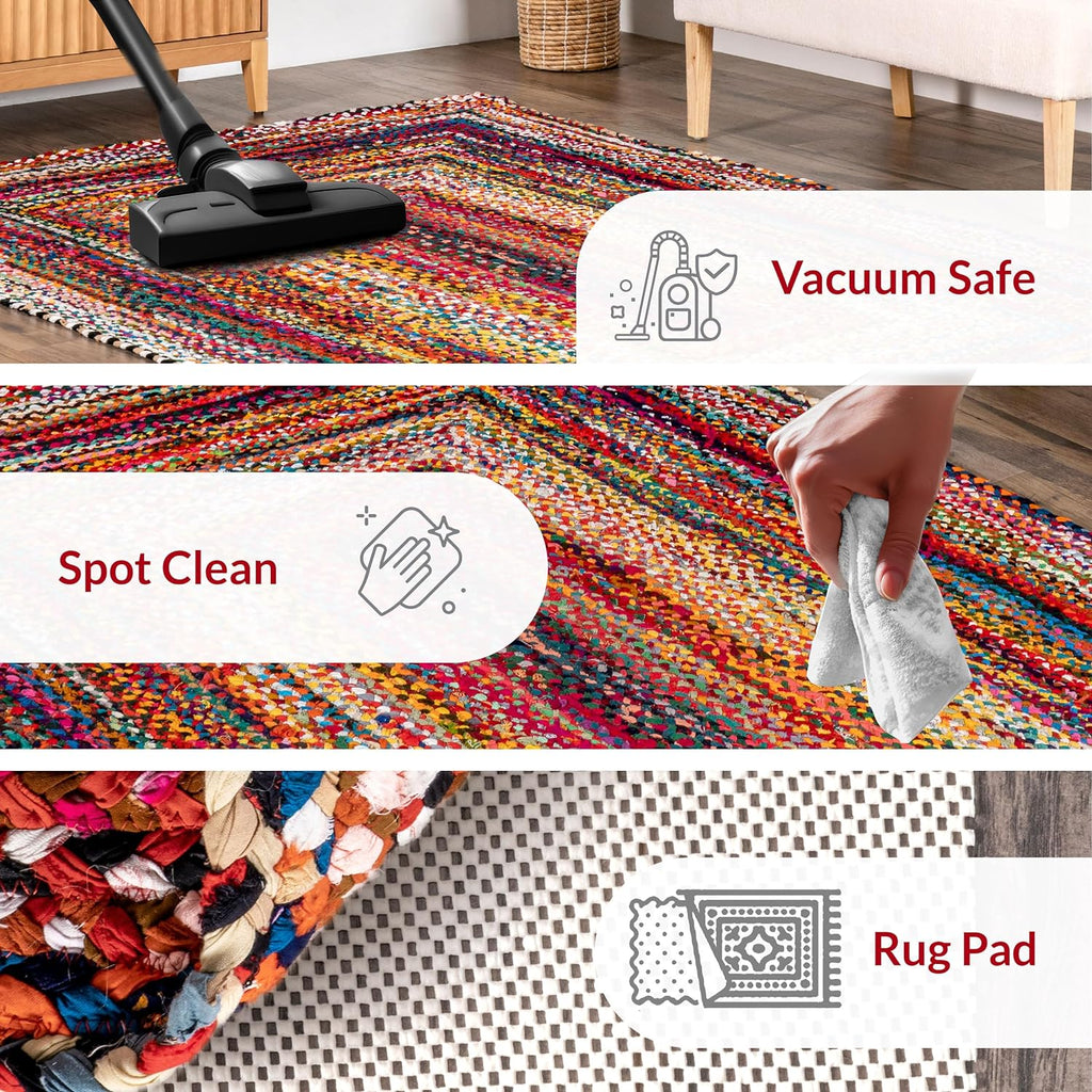 nuLOOM Tammara Multicolor Ombre Braided Area Rug, 8' x 10'