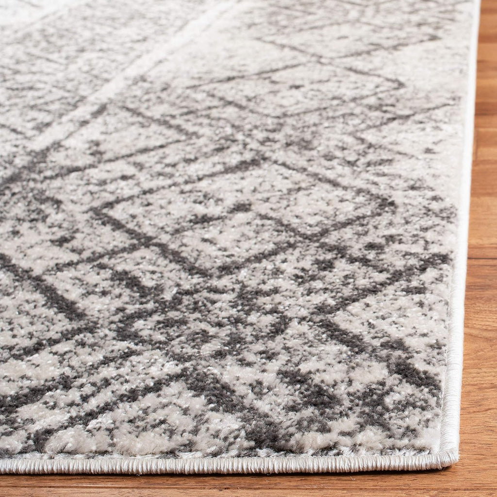 SAFAVIEH Adirondack Collection X-Large Area Rug - 11' x 15', Silver & Black, Moroccan Boho Distressed Design, Non-Shedding & Easy Care, Ideal for High Traffic Areas in Living Room, Bedroom (ADR111H)