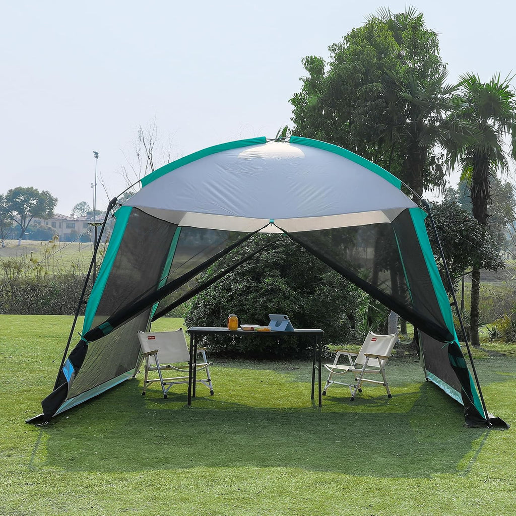 GREGIN Screen House Room 11 x 11 ft Mesh Net Tent Portable Canopy Gazebo