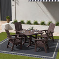 WestinTrends Ashore Outdoor Patio HDPE Plastic Modern Adirondack Dining Chair Dark Brown