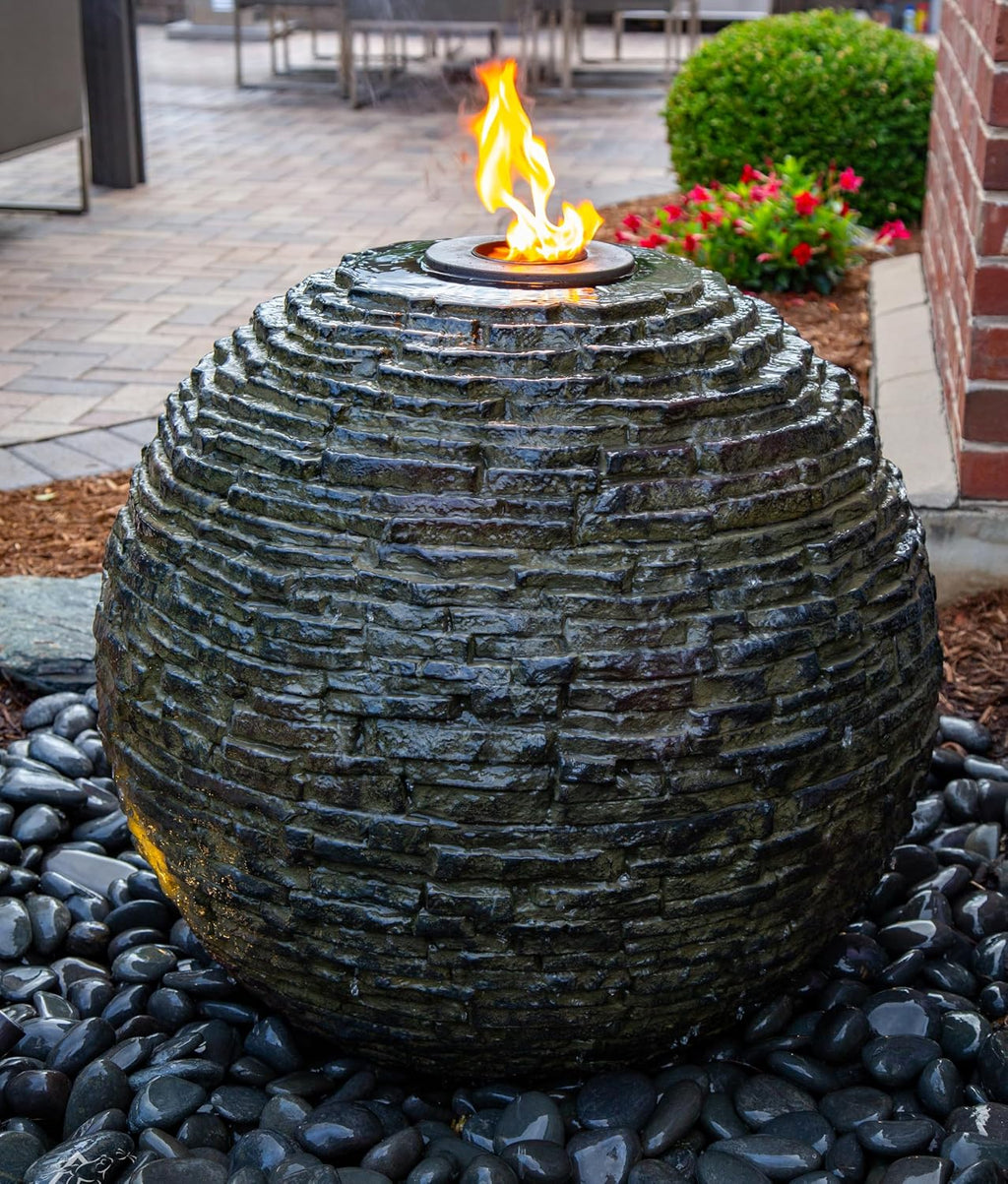 Aquascape 78221 Fire Fountain Stacked Slate Urn Add-On Kit