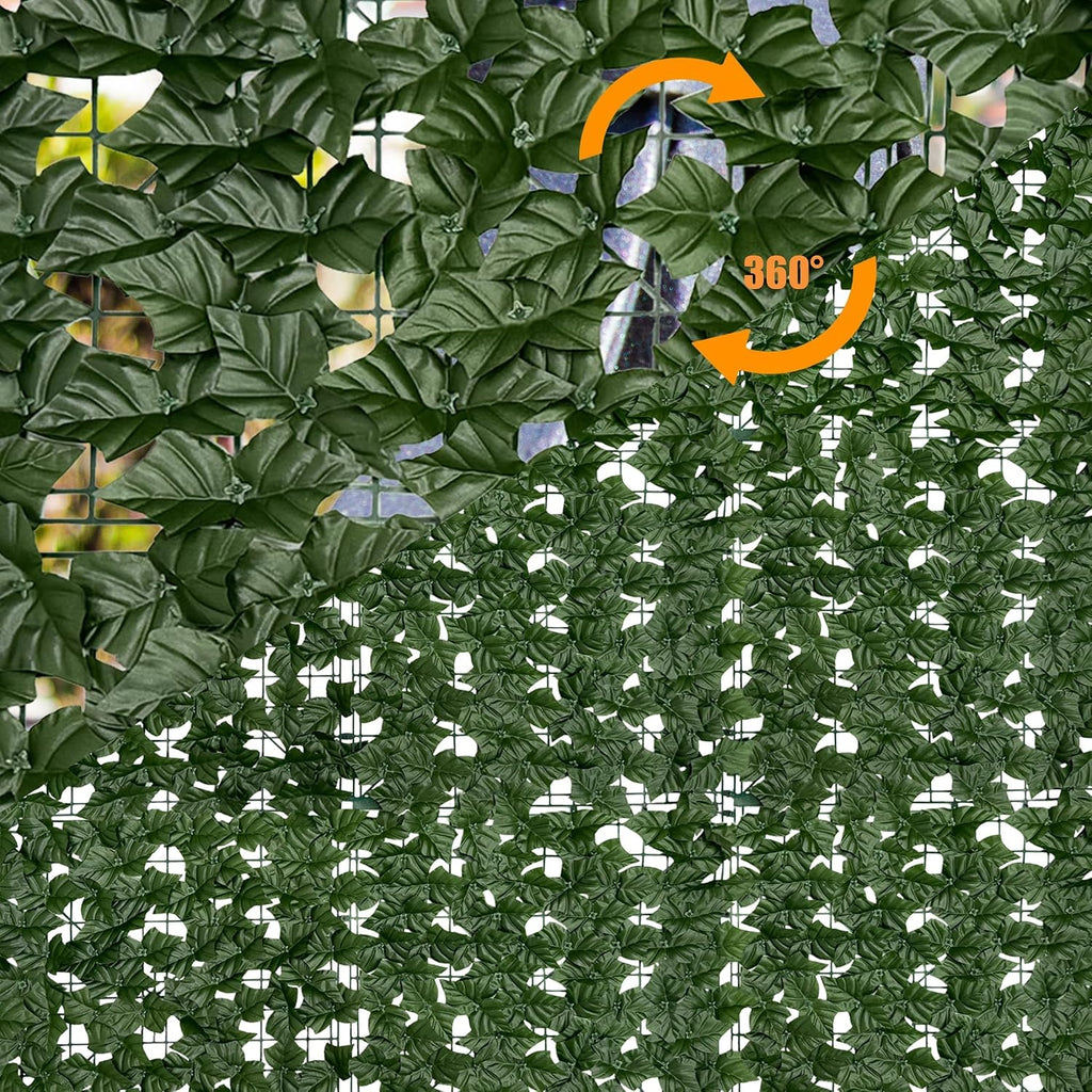 Artificial Ivy Plants Privacy Fence Screen: 60" x 140" (58.5 Sqft)