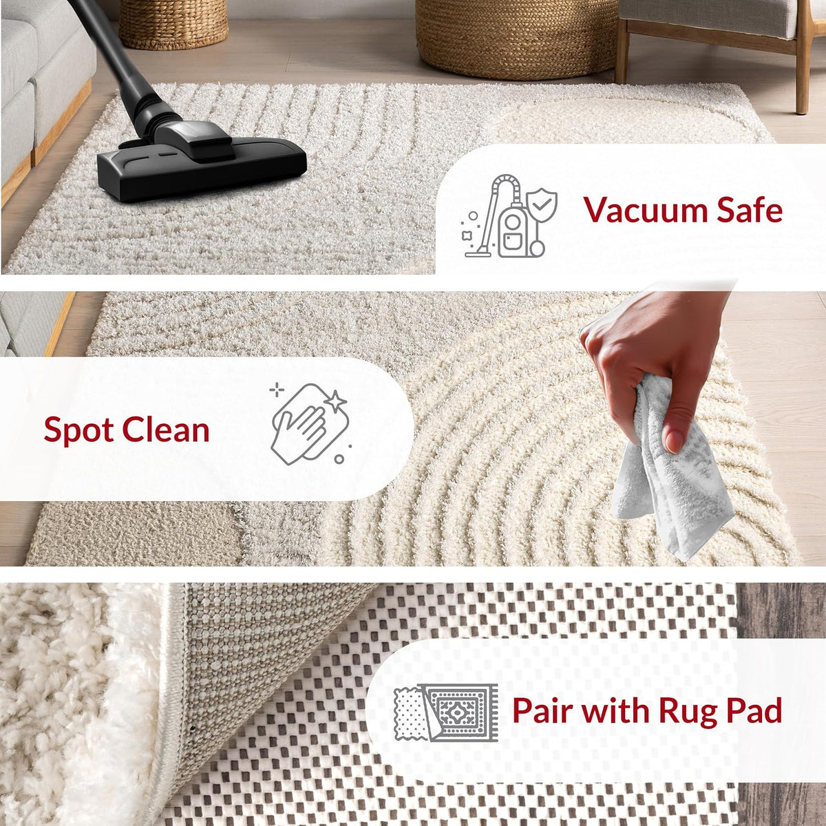 nuLOOM Gloria Beige Abstract Power Loomed Area Rug, 12' x 15'