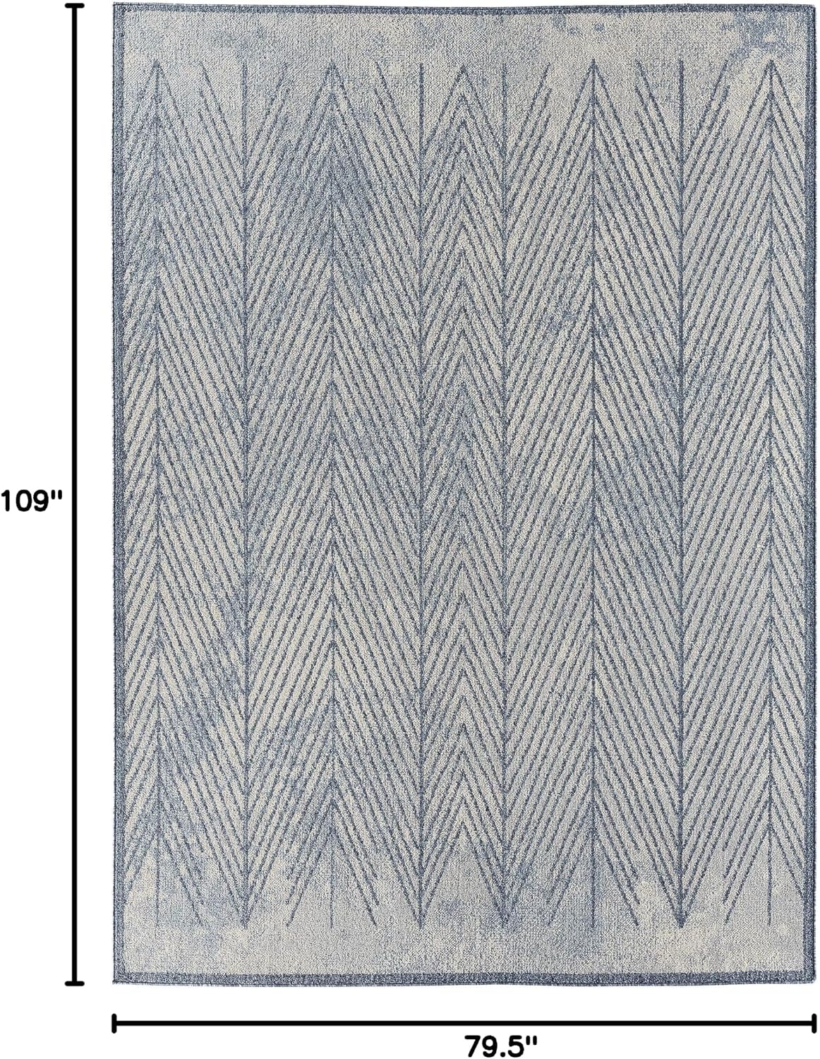 LUXE WEAVERS Blue 6x9 Geometric Area Rug