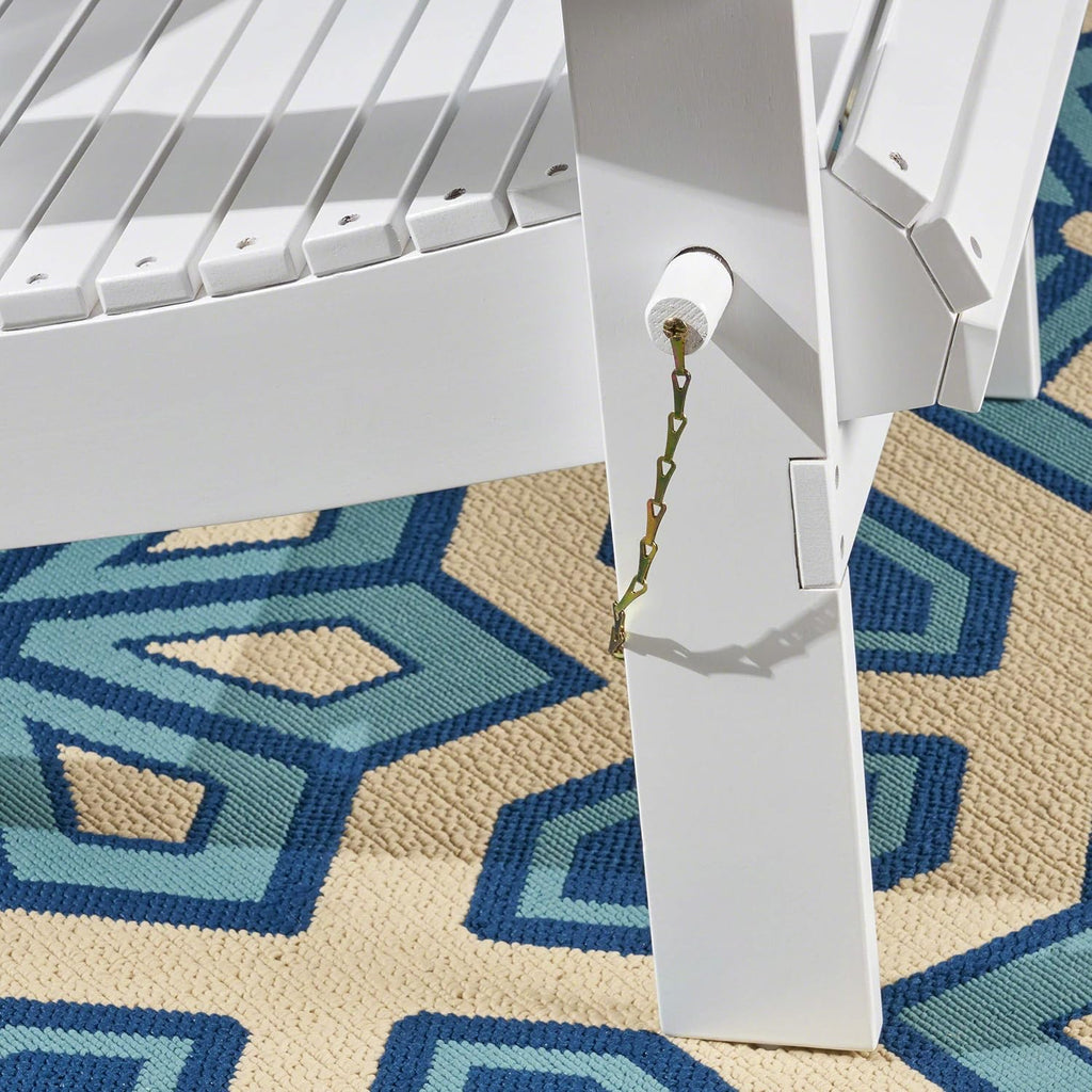 Christopher Knight Home Cara Outdoor Foldable Acacia Wood Adirondack Chair, White Finish
