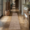 HUGEAR 2x8 Brown Neutral Runner Rugs Washable Rug Carpet