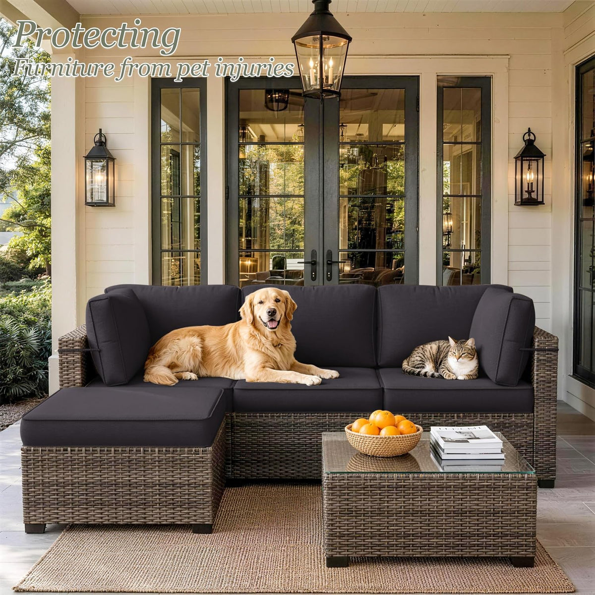 9 Pcs Outdoor Patio Cushions Covers Replacement Sets, Covers Only