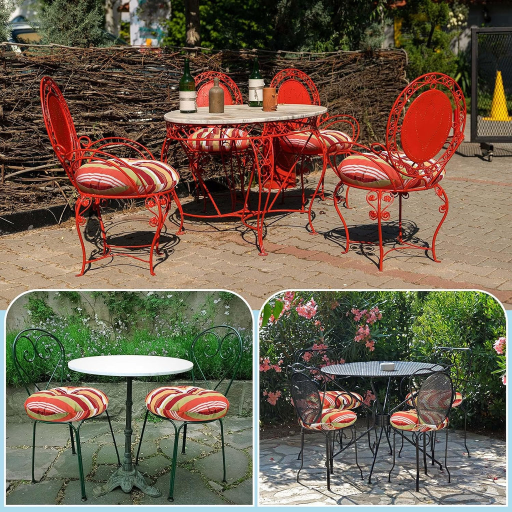 wesiti set of 4 round bistro seat cushion, package contents