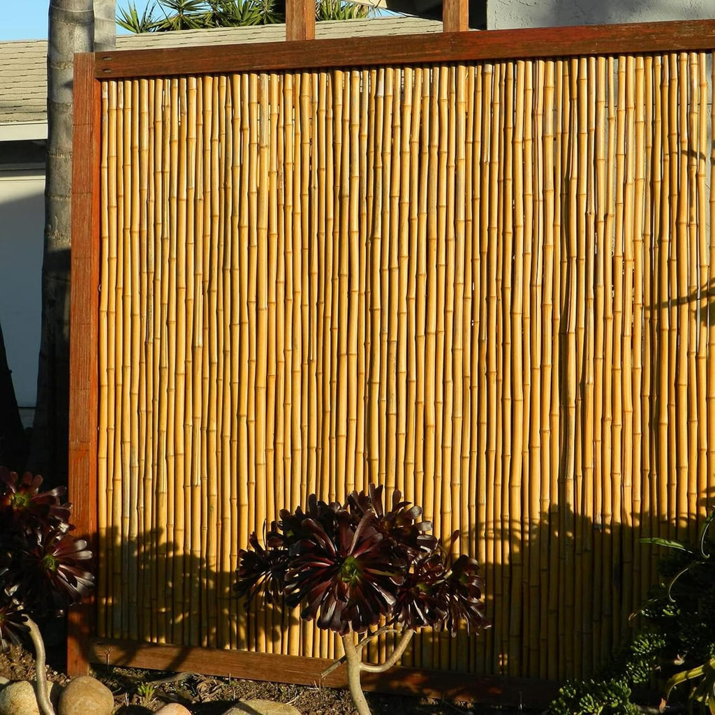 FOREVER BAMBOO Natural Bamboo Fencing Decorative Rolled Fence Panel 1 in D x 6 ft H x 8 ft L
