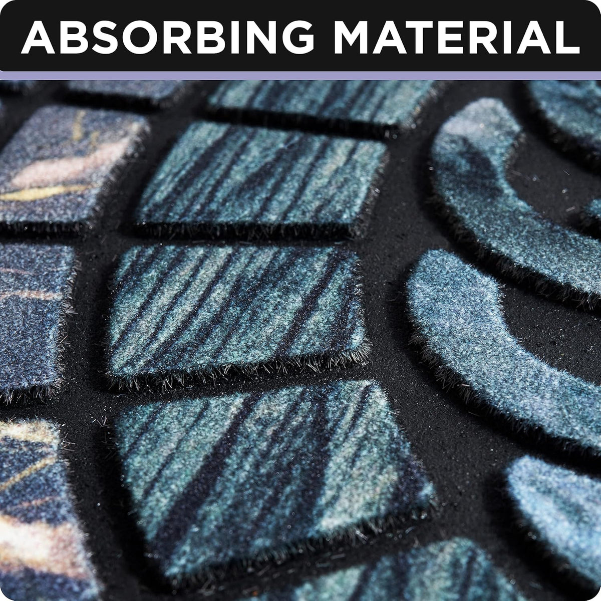ubdyo Warm & Stylish Front Door Mat - Doormat Entrance - Blue, 23" x 36"