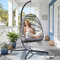 BULEXYARD Outdoor Egg Chair with Stand, 350 lbs Capacity Egg Swing Chair