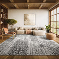 SAFAVIEH Adirondack Collection X-Large Area Rug - 11' x 15', Silver & Black, Moroccan Boho Distressed Design, Non-Shedding & Easy Care, Ideal for High Traffic Areas in Living Room, Bedroom (ADR111H)