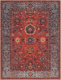 Keen Home Design Vintage Washable Area Rug, Non-Slip Low Pile, 5x7