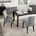 KISLOT Upholstered Dining Chairs Modern Sidechair Performance Fabric High Back Armlesschair for Diningroom Kitchen, Dark Grey, Set of 2(1 Box)