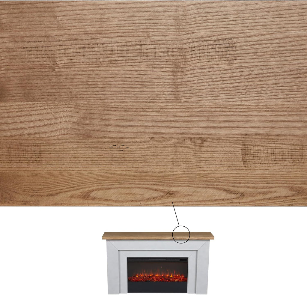 Real Flame Malie 68" Landscape Electric Fireplace with Mantel for Living Room or Bedroom, Replaceable Fireplace Insert Heater, Realistic Log and Flame Effect, Remote Control, Timer