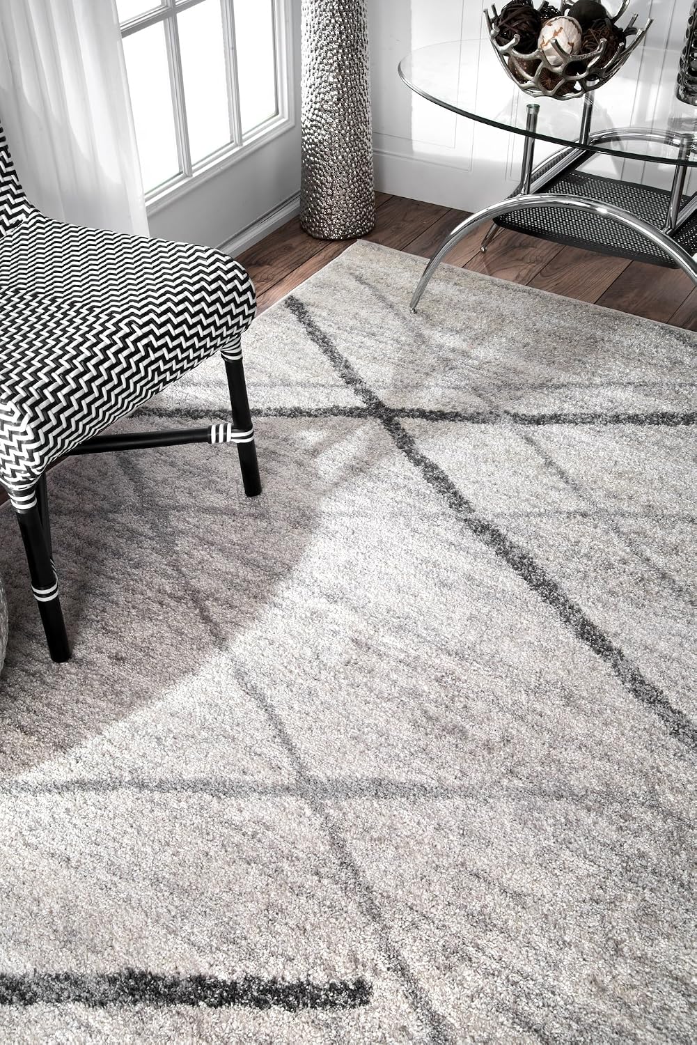 nuLOOM Thigpen Grey/Off-White, 10' x 14', Soft and Cozy, High Traffic, Stain Resistant, Easy Clean, Non-Shed, Durable Area Rug for Bedroom, Living Room, Dining Space, Den, Foyer, Entryway