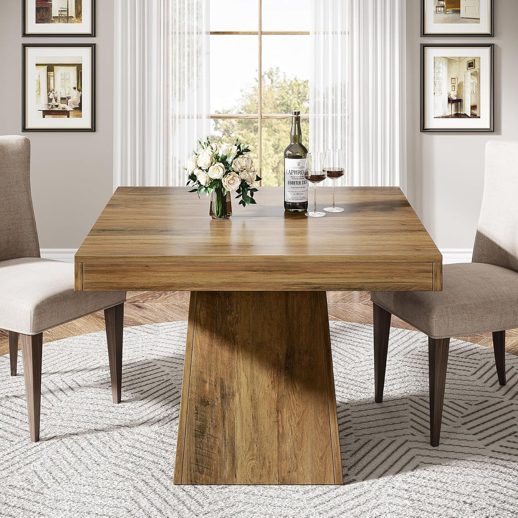 Tribesigns Square Dining Table for 4, 31.5" Farmhouse Small Kitchen Table