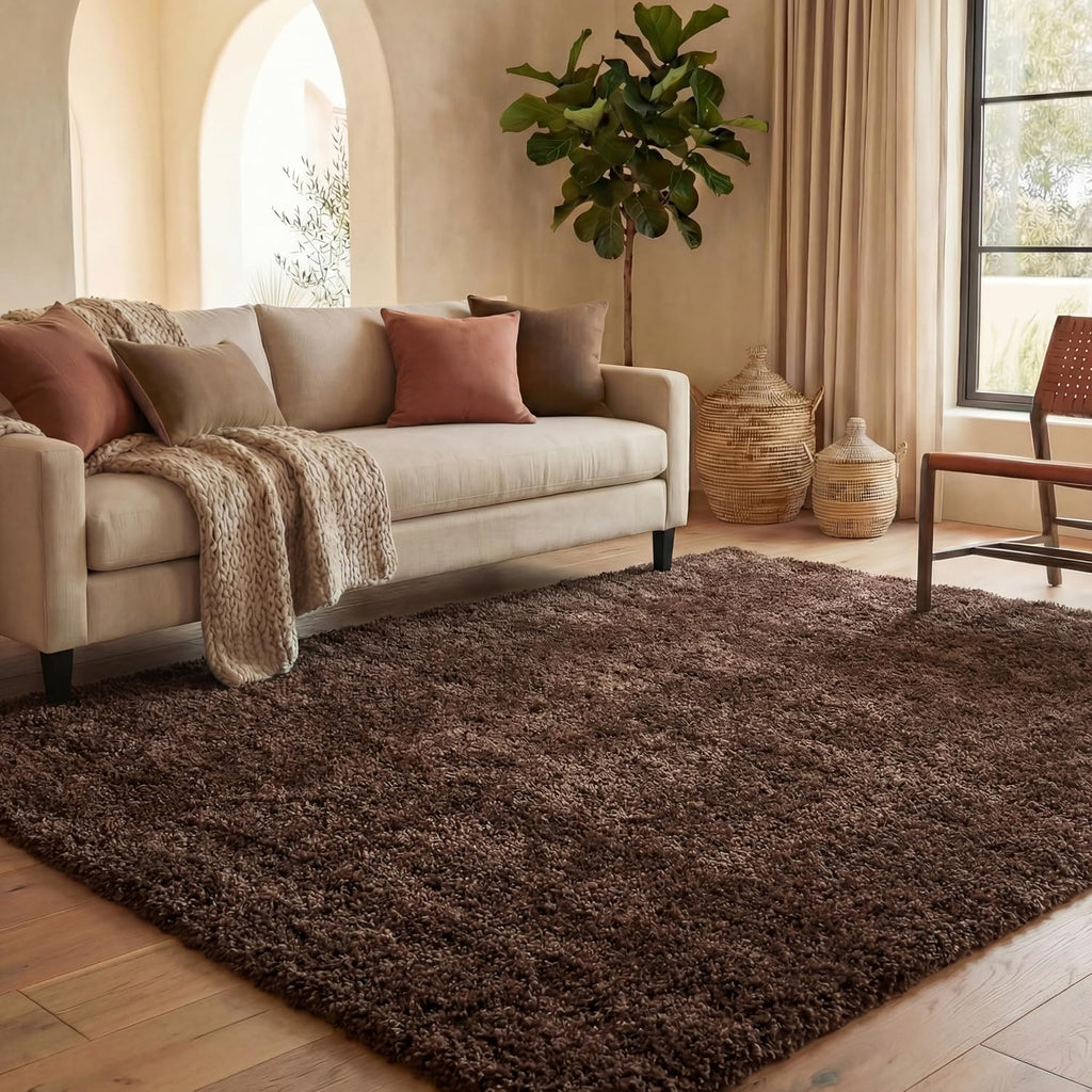 SAFAVIEH Area Rug 11x15 - California Shag Collection - Large - Brown, Non-Shedding & Easy to Clean, Ultra Plush Thick Pile, Ideal for Living Room, Bedroom, Dining Space (SG151-2727)