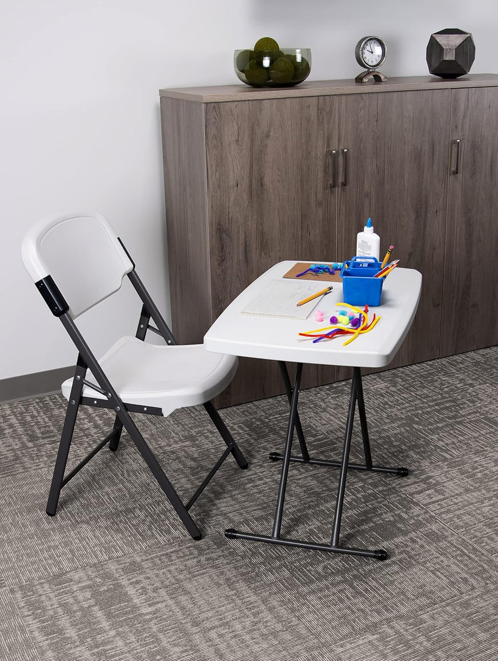Iceberg IndestrucTable Classic Personal Folding Table, Platinum, 30' x 20"