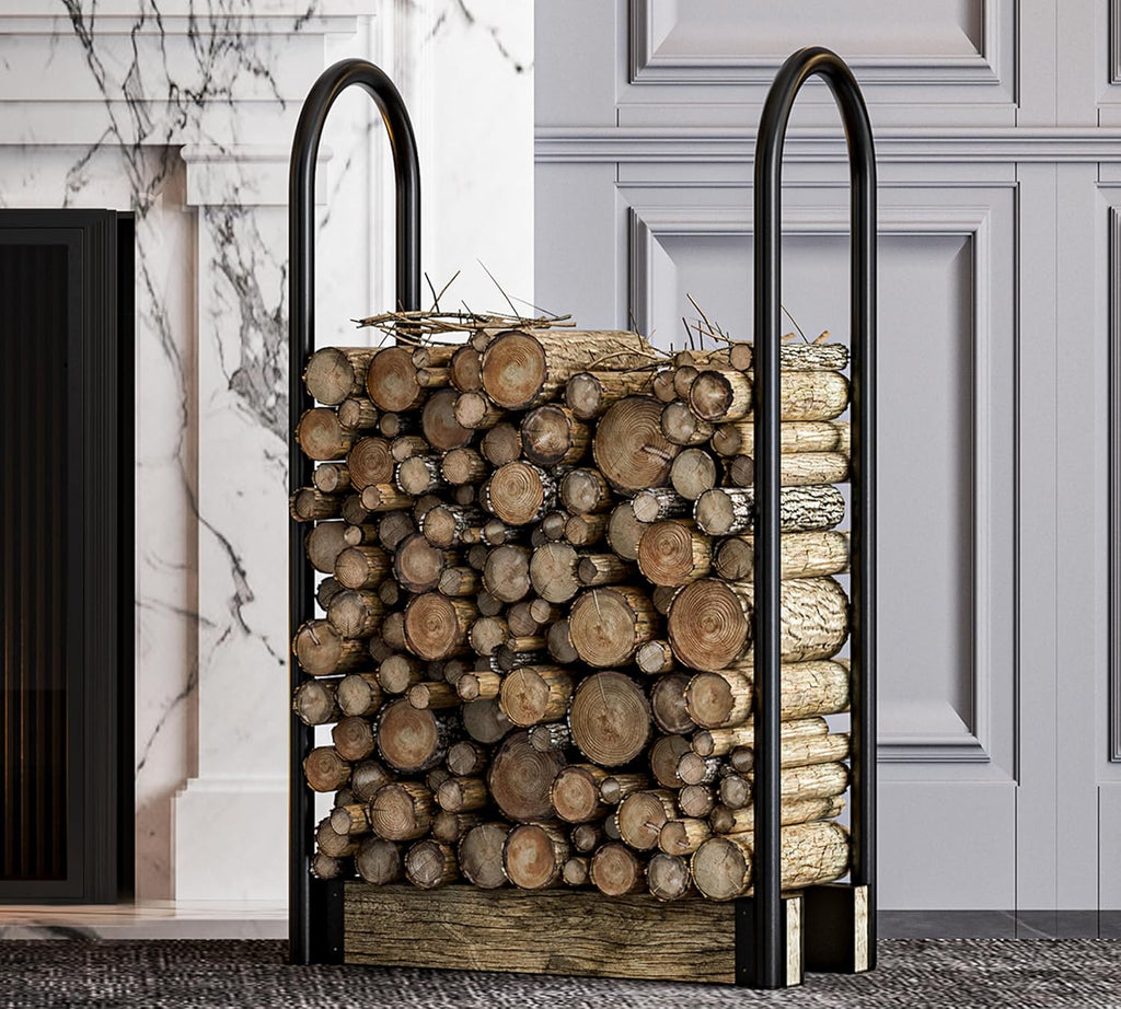 Fire Beauty Adjustable Firewood Rack, Indoor Outdoor Log Holder(Adjustable)