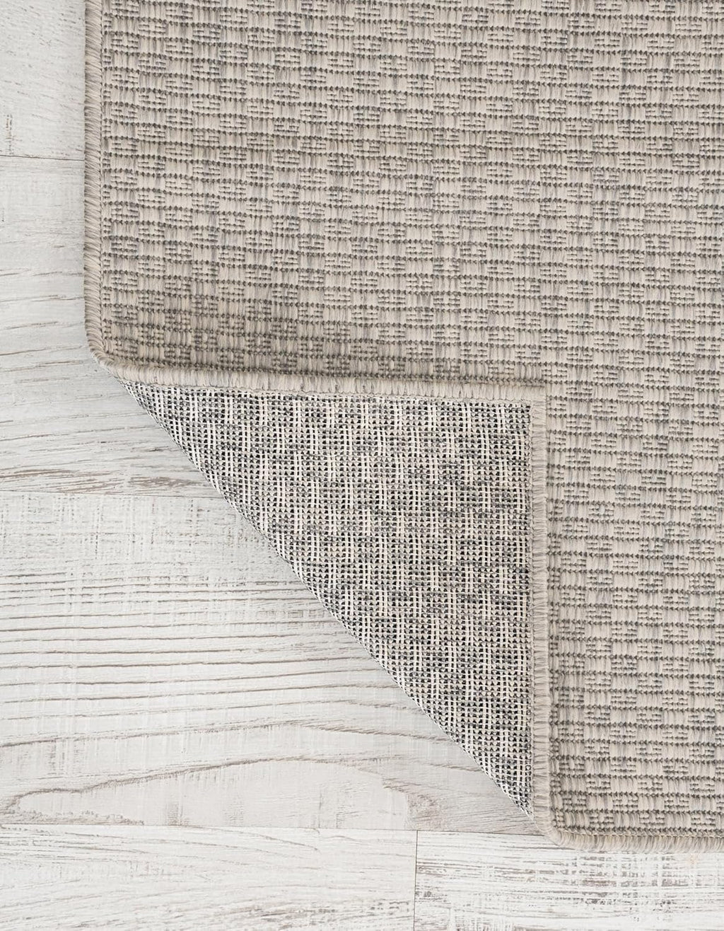 Rugs.com - Outdoor Solid Rug – 3' 1 x 5' 3 Light Gray Indoor/Outdoor Rug – Washable and Stain-Resistant, Perfect for Patios, Decks, and Porches