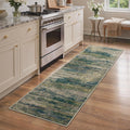 GENIMO 2x6 Runner Rug, Washable Non-Slip Abstract Rug, Sage Oatmeal