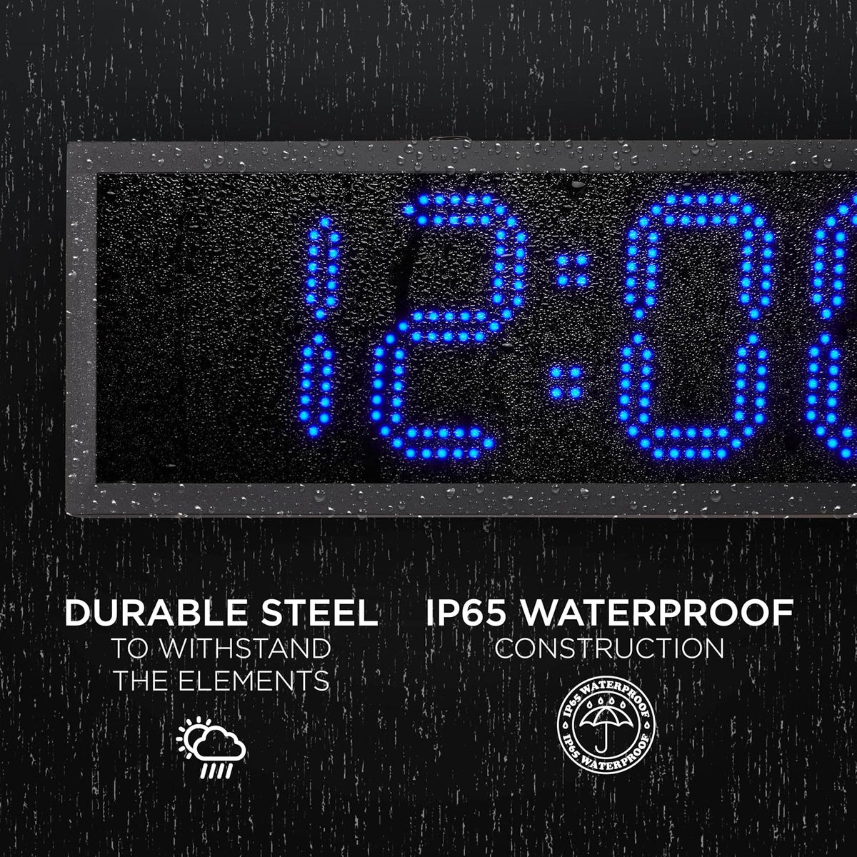 Ivation Large Outdoor Waterproof Digital Clock w/Big Display & Timer, 36"
