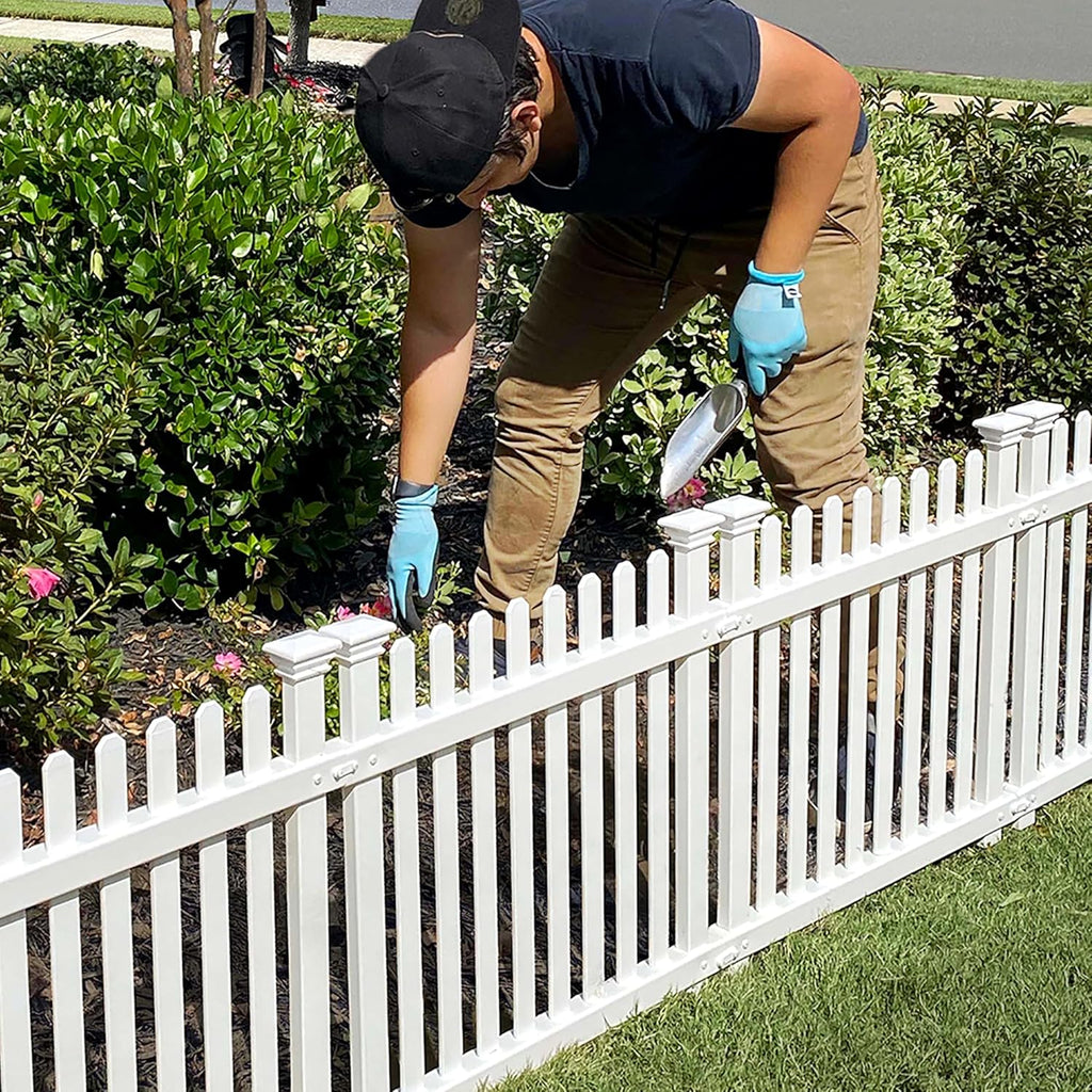 Zippity Roger Rabbit Garden Fence, White Vinyl DIY No Dig Kit