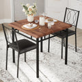Garvee Dining Table Set for 2, Small Kitchen Table with Upholstered Chairs