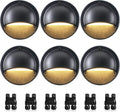 SUNVIE 4" Low Voltage Deck Lights 5W Black Cast-Aluminum 3000K, 6-Pack