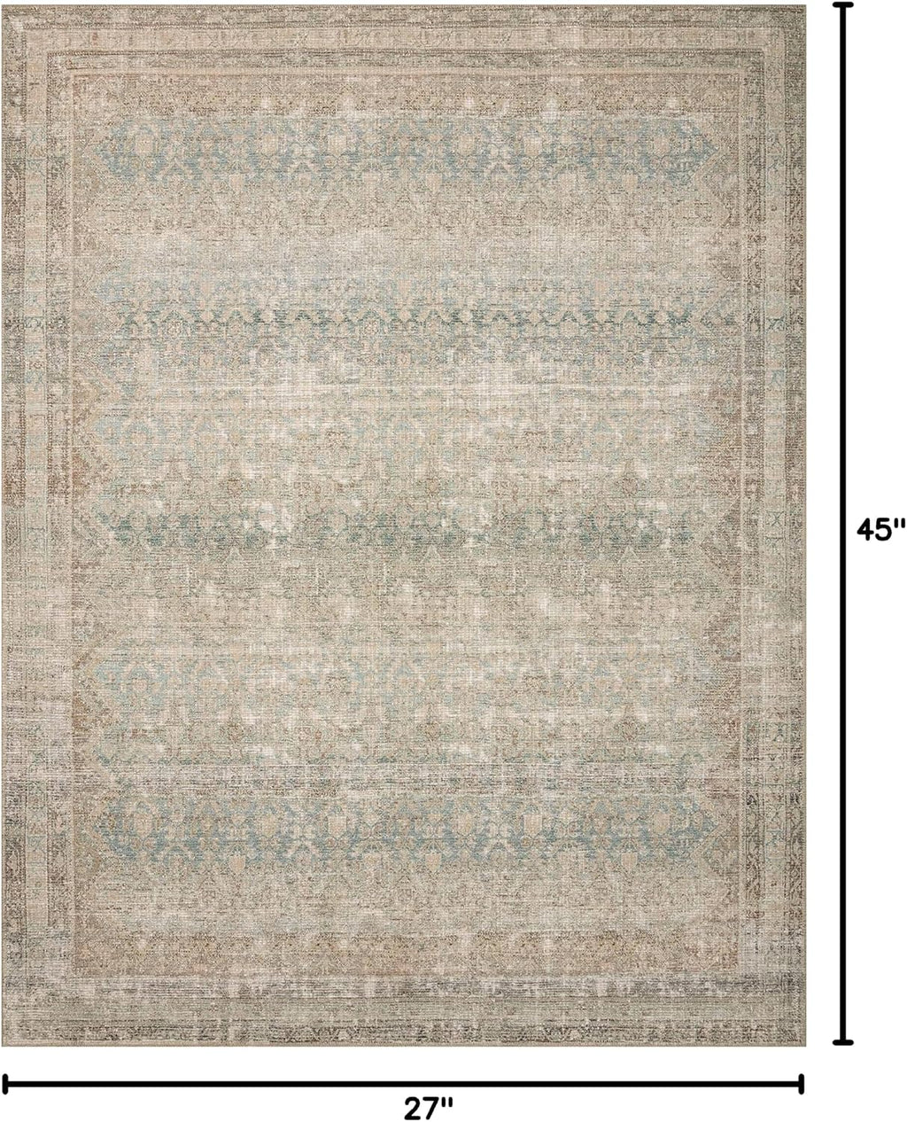Loloi Angela Rose Aubrey Jade/Natural 2'-3" x 3'-9" Accent Rug