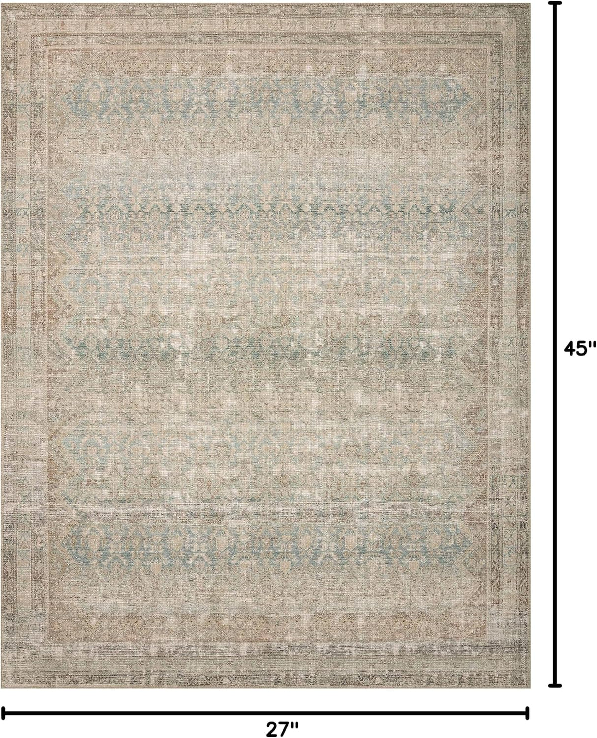 Loloi Angela Rose Aubrey Jade/Natural 2'-3" x 3'-9" Accent Rug