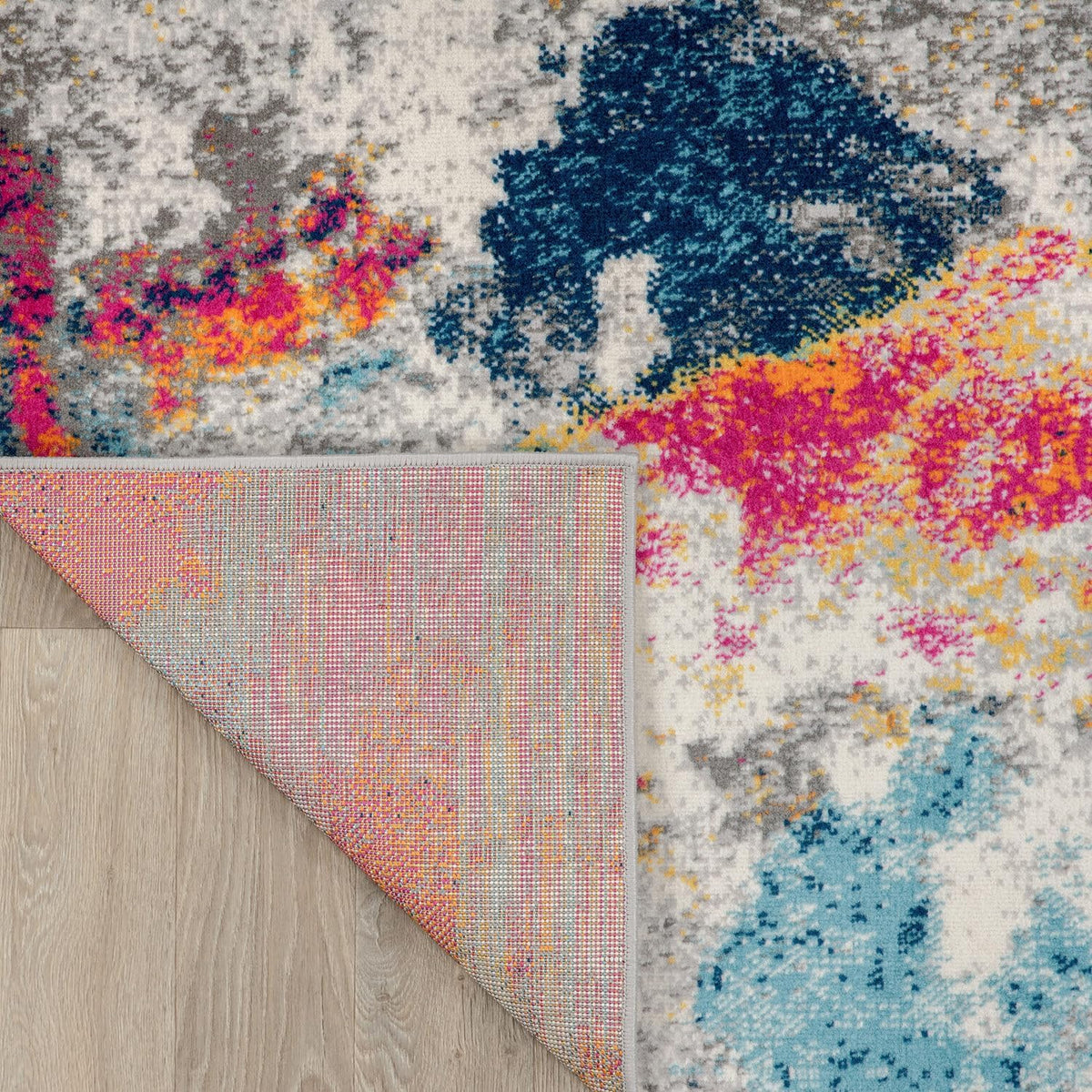 Rugshop Modern Abstract Living Room Non-Shedding Area Rug Multi 4' x 6'