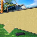 4ftx50ft Fence Privacy Screen Heavy Duty 170 GSM Windscreen & Dustproof Fabric Privacy Screen Covering Mesh Fencing for Outdoor Patio, Balcony, Pool Deck, Sand
