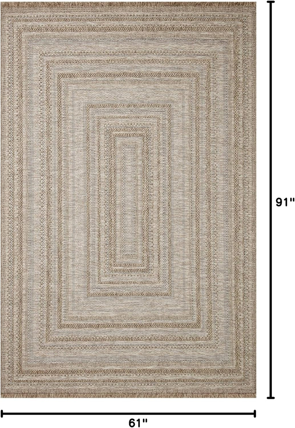 Loloi Dawn Natural 5'-1" x 7'-7" Area Rug